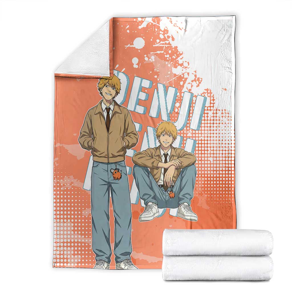 Denji Casual Chainsaw Man Blanket Retro Manga Grunge Style
