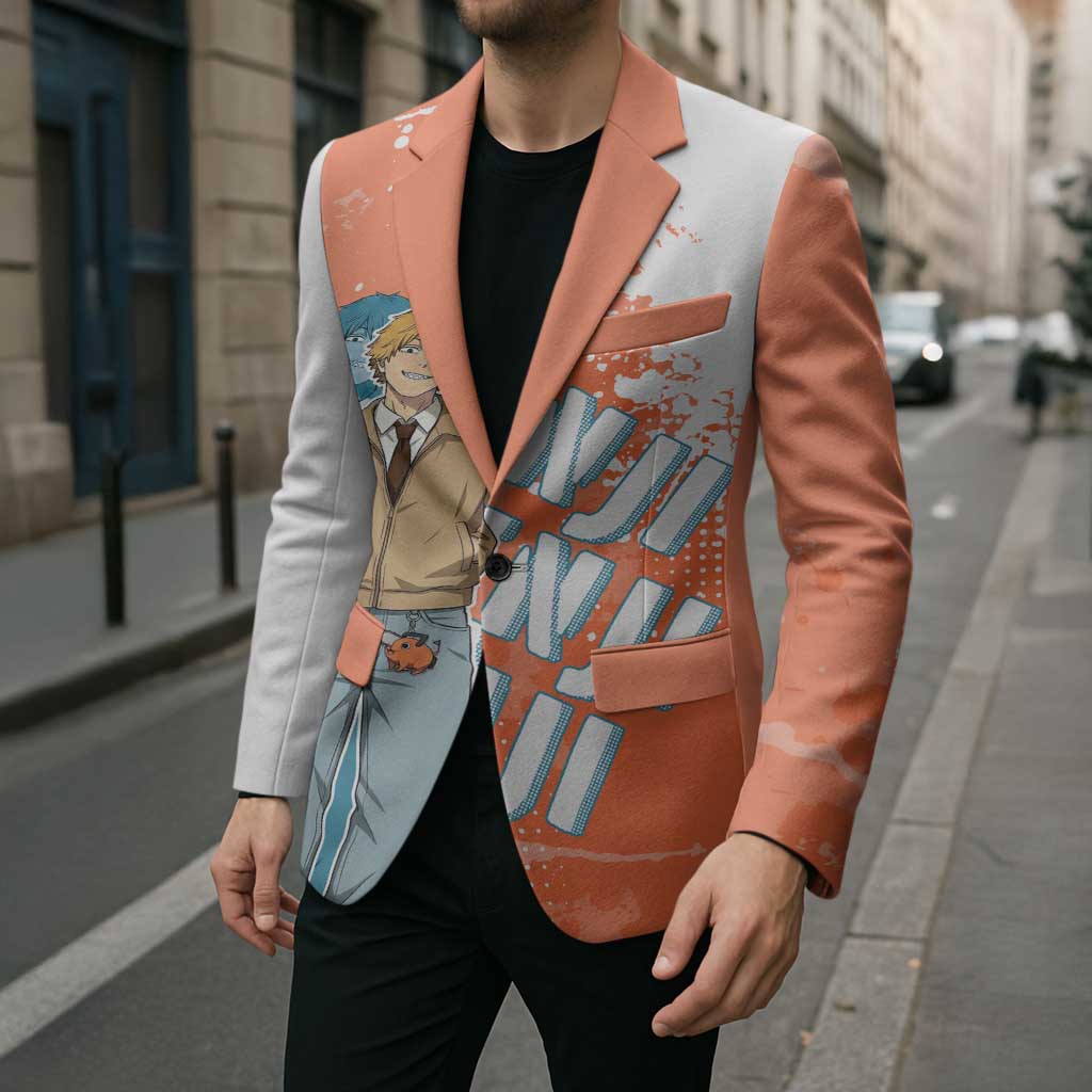 Denji Casual Chainsaw Man Blazer Retro Manga Grunge Style