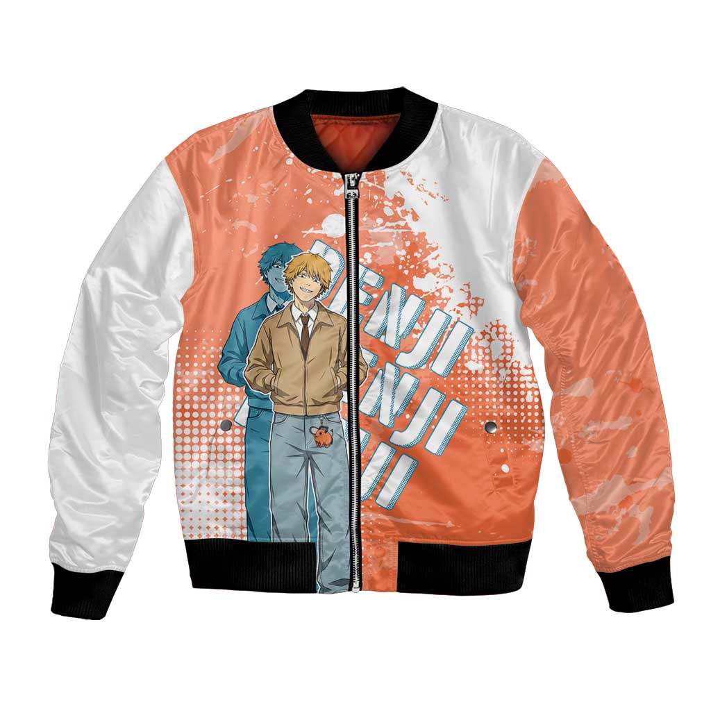 Denji Casual Chainsaw Man Bomber Jacket Retro Manga Grunge Style