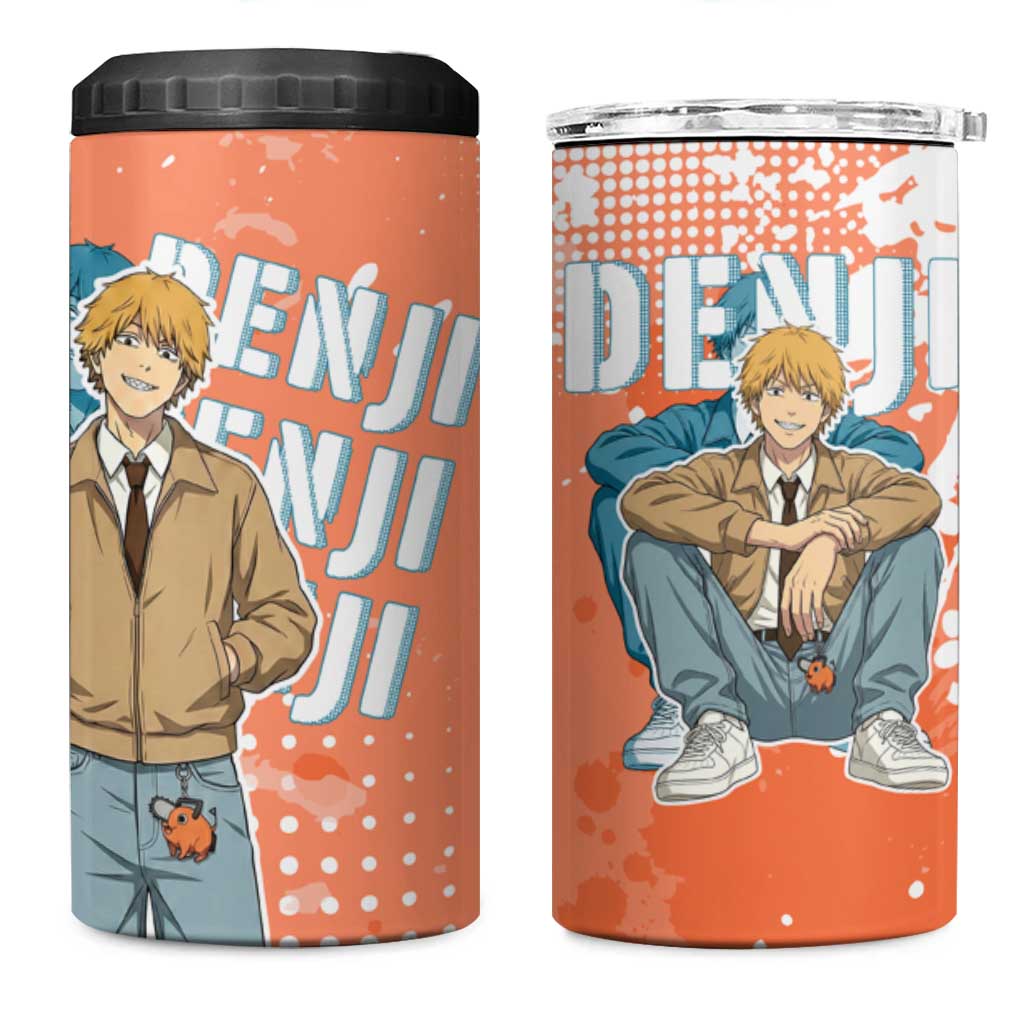 Denji Casual Chainsaw Man 4 in 1 Can Cooler Tumbler Retro Manga Grunge Style