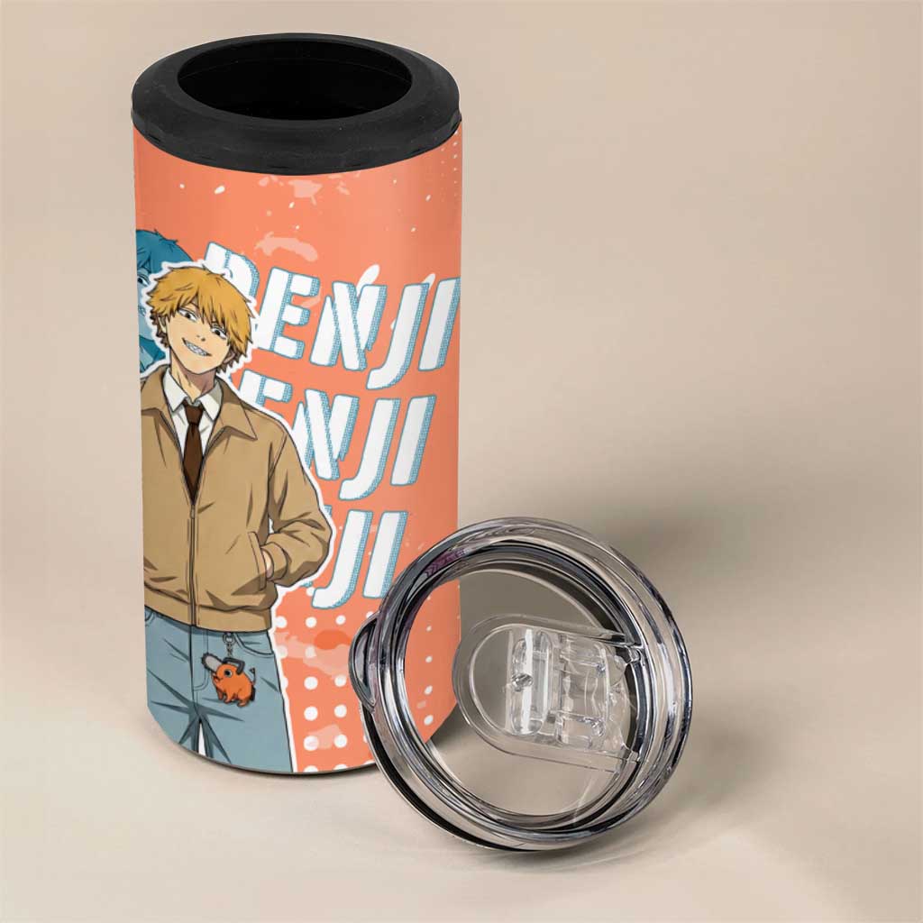 Denji Casual Chainsaw Man 4 in 1 Can Cooler Tumbler Retro Manga Grunge Style
