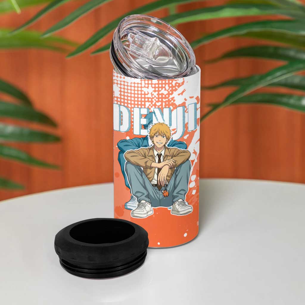 Denji Casual Chainsaw Man 4 in 1 Can Cooler Tumbler Retro Manga Grunge Style