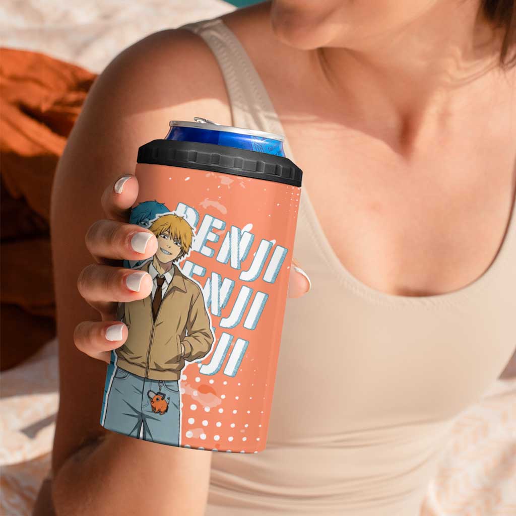 Denji Casual Chainsaw Man 4 in 1 Can Cooler Tumbler Retro Manga Grunge Style