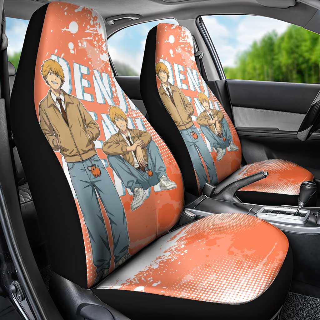 Denji Casual Chainsaw Man Car Seat Cover Retro Manga Grunge Style