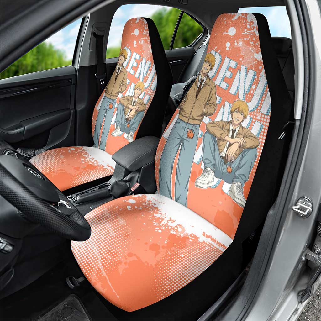 Denji Casual Chainsaw Man Car Seat Cover Retro Manga Grunge Style