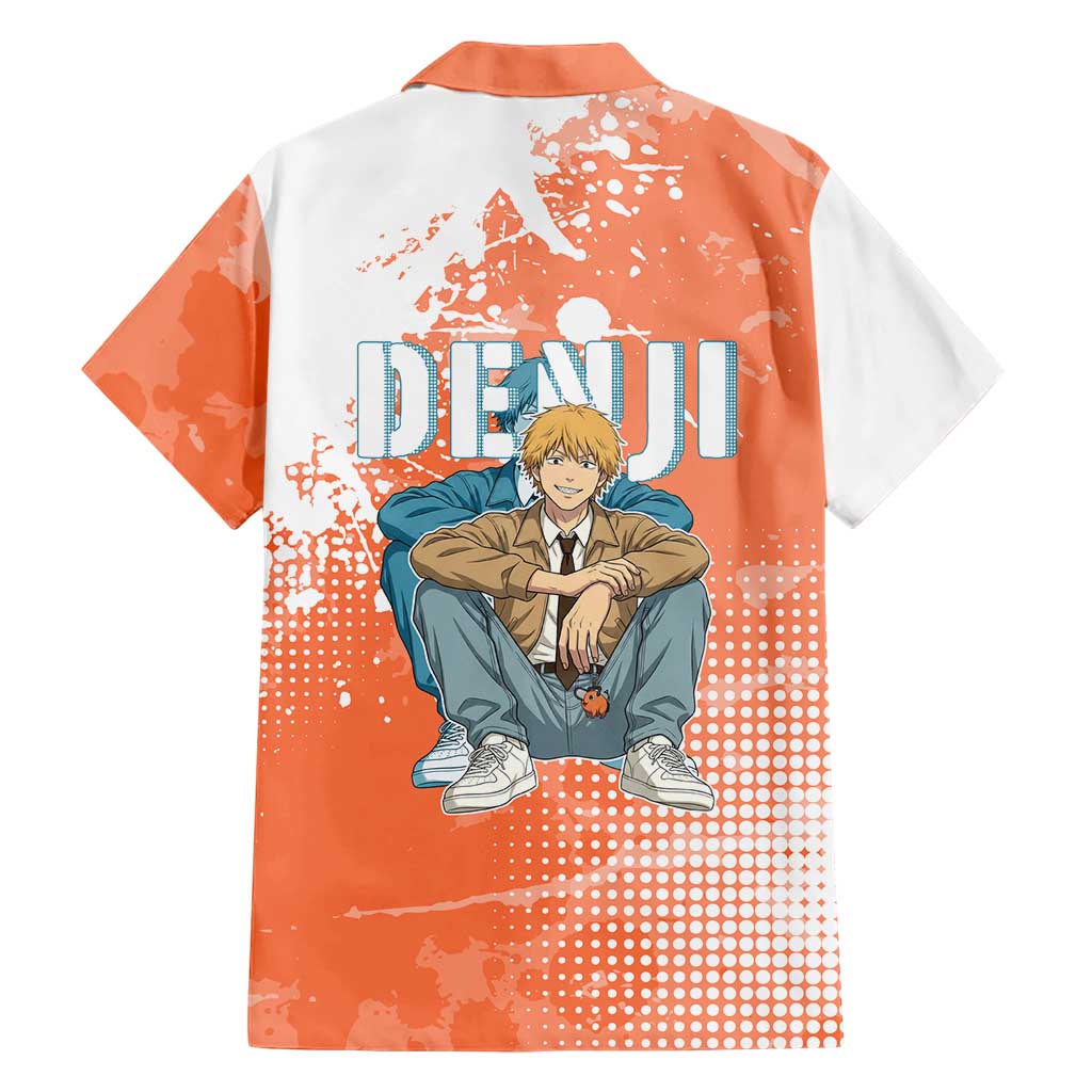 Denji Casual Chainsaw Man Family Matching Short Sleeve Bodycon Dress and Hawaiian Shirt Retro Manga Grunge Style