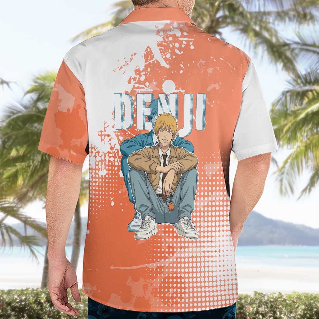 Denji Casual Chainsaw Man Hawaiian Shirt Retro Manga Grunge Style