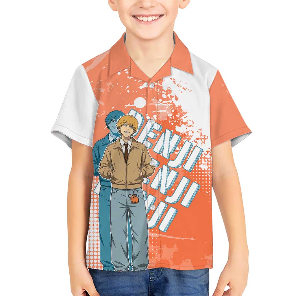Denji Casual Chainsaw Man Hawaiian Shirt Retro Manga Grunge Style
