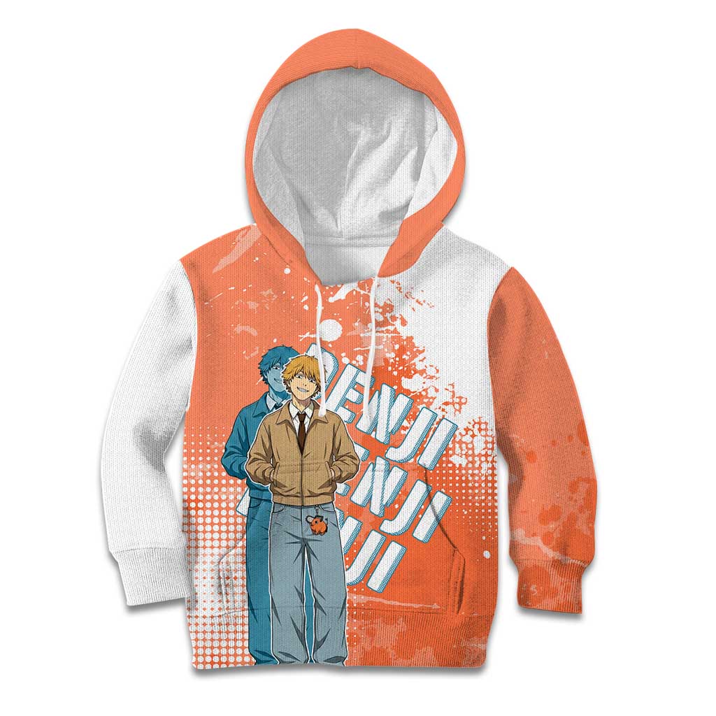 Denji Casual Chainsaw Man Kid Hoodie Retro Manga Grunge Style