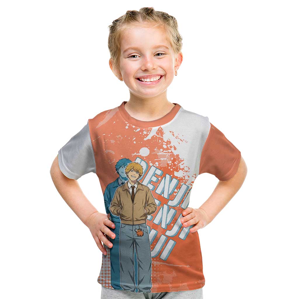 Denji Casual Chainsaw Man Kid T Shirt Retro Manga Grunge Style