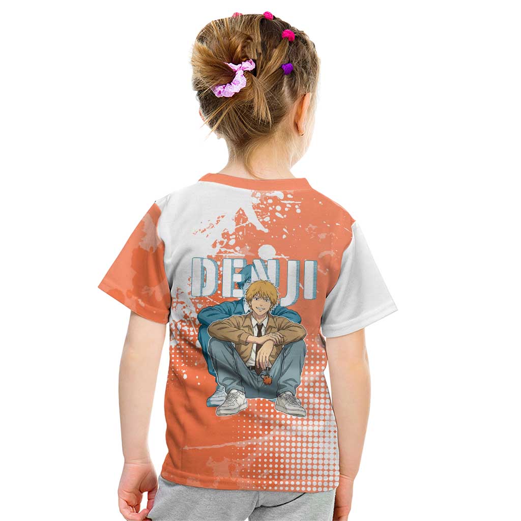 Denji Casual Chainsaw Man Kid T Shirt Retro Manga Grunge Style