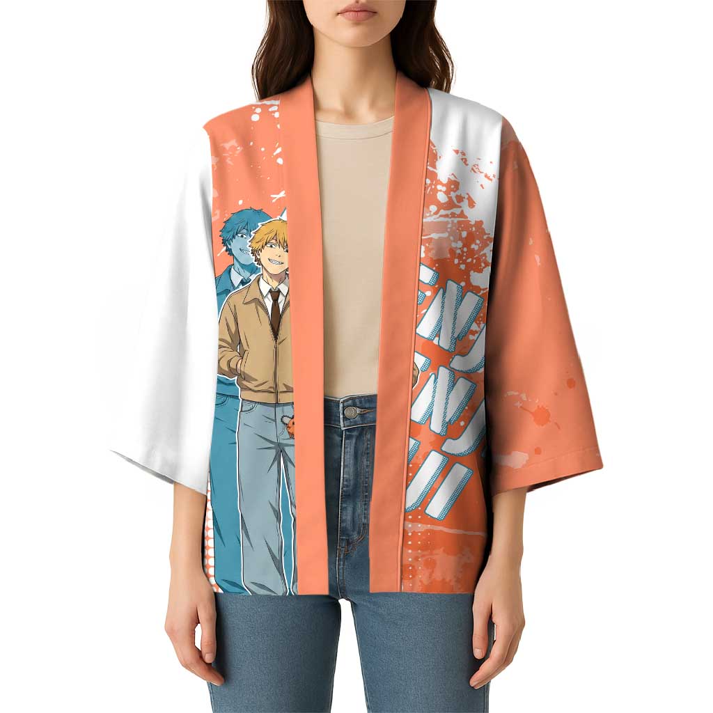 Denji Casual Chainsaw Man Kimono Retro Manga Grunge Style