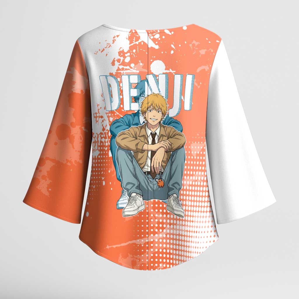 Denji Casual Chainsaw Man Kimono Sleeve Blouse Retro Manga Grunge Style