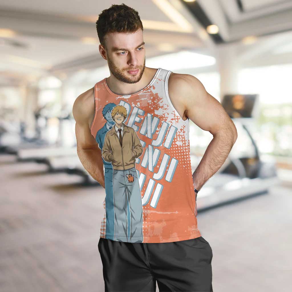 Denji Casual Chainsaw Man Men Tank Top Retro Manga Grunge Style