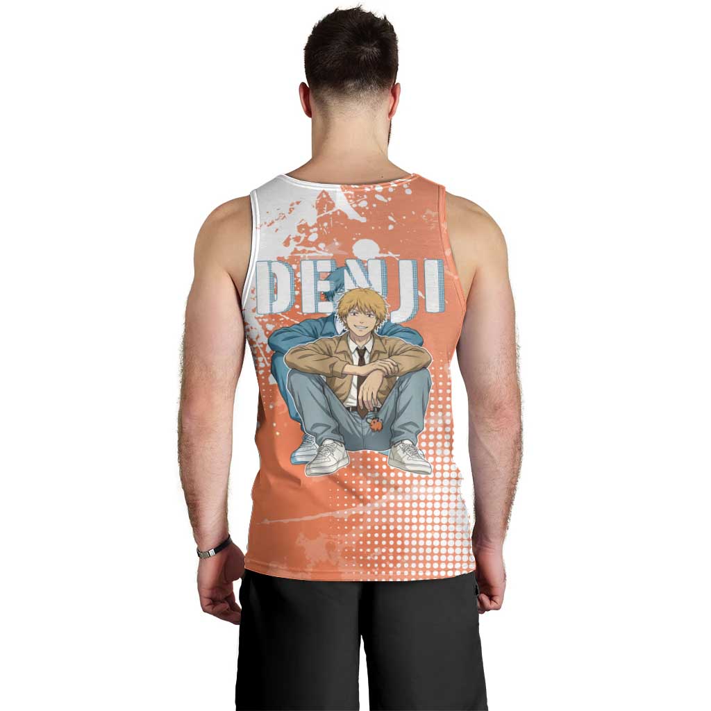 Denji Casual Chainsaw Man Men Tank Top Retro Manga Grunge Style