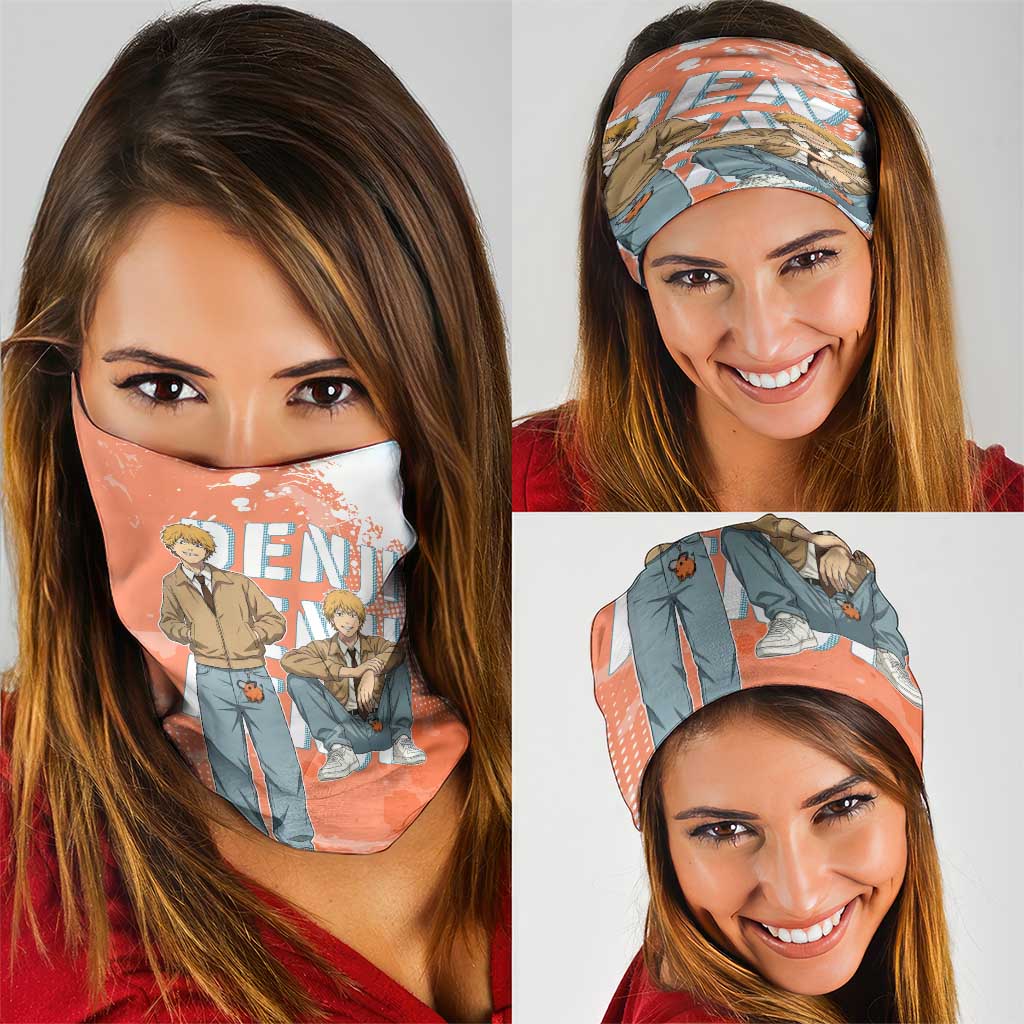 Denji Casual Chainsaw Man Neck Gaiter Retro Manga Grunge Style