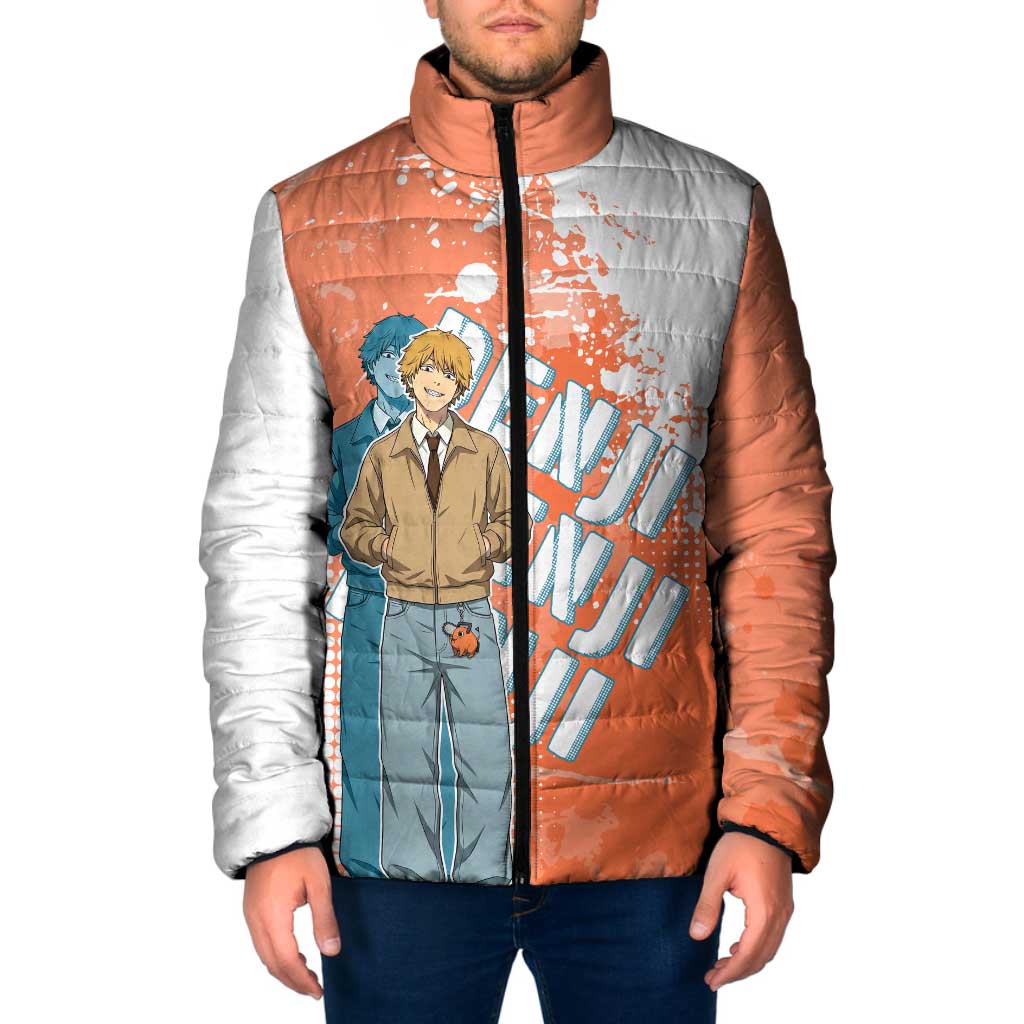 Denji Casual Chainsaw Man Padded Jacket Retro Manga Grunge Style