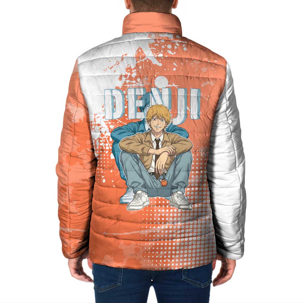 Denji Casual Chainsaw Man Padded Jacket Retro Manga Grunge Style