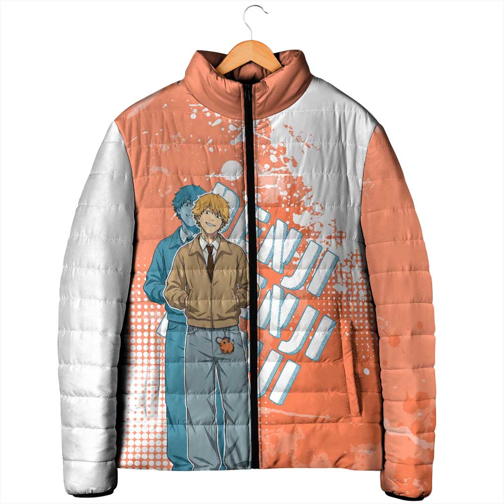 Denji Casual Chainsaw Man Padded Jacket Retro Manga Grunge Style
