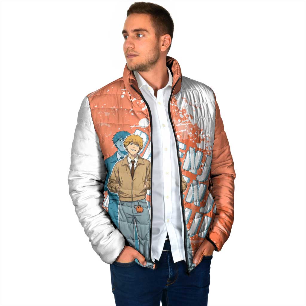 Denji Casual Chainsaw Man Padded Jacket Retro Manga Grunge Style