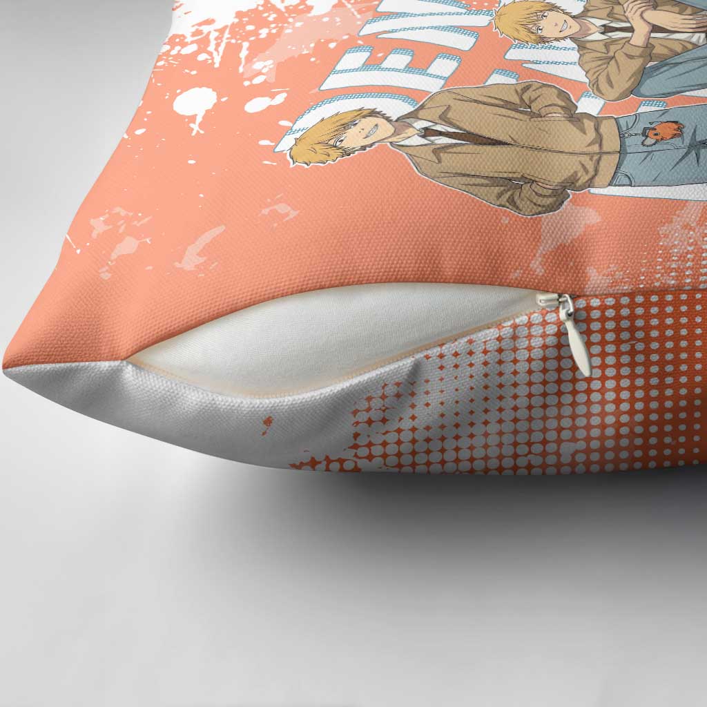 Denji Casual Chainsaw Man Pillow Cover Retro Manga Grunge Style