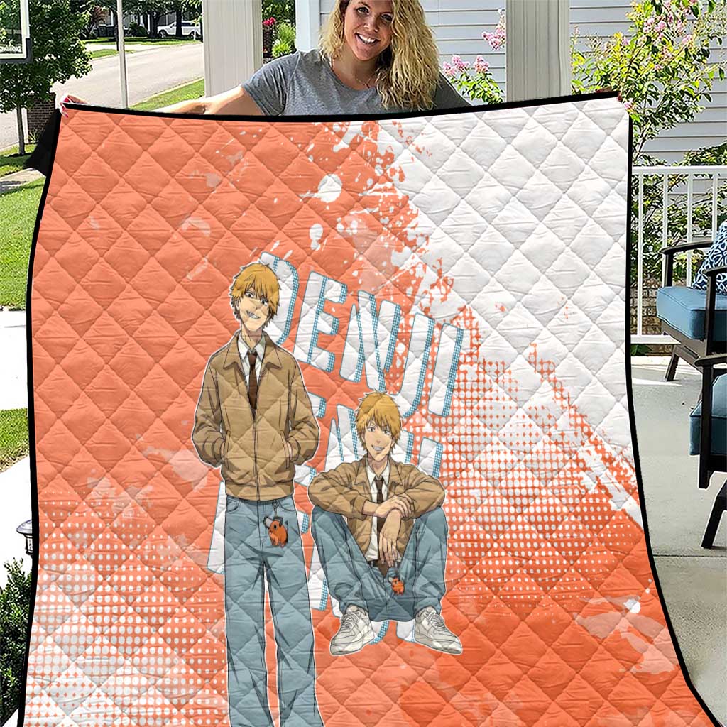 Denji Casual Chainsaw Man Quilt Retro Manga Grunge Style