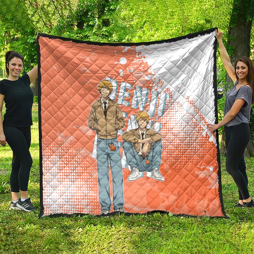 Denji Casual Chainsaw Man Quilt Retro Manga Grunge Style
