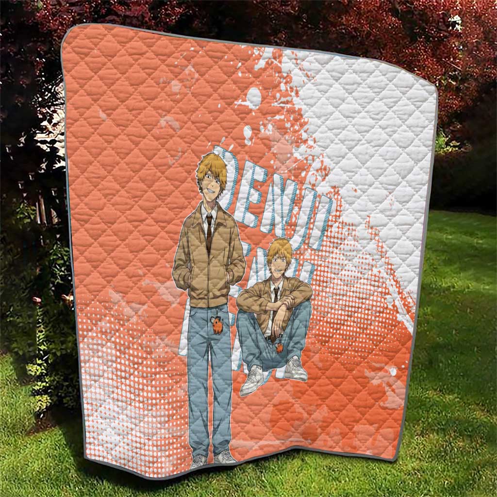 Denji Casual Chainsaw Man Quilt Retro Manga Grunge Style