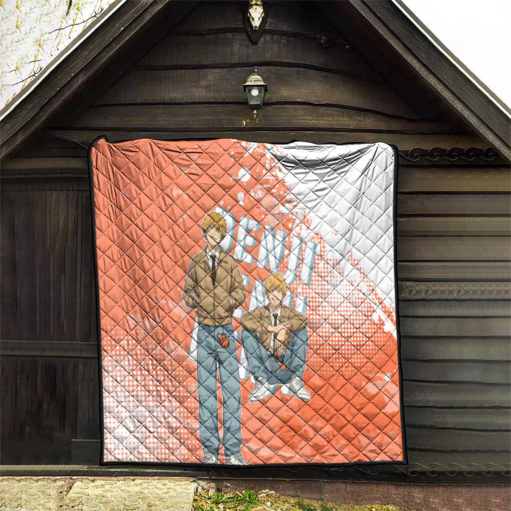 Denji Casual Chainsaw Man Quilt Retro Manga Grunge Style
