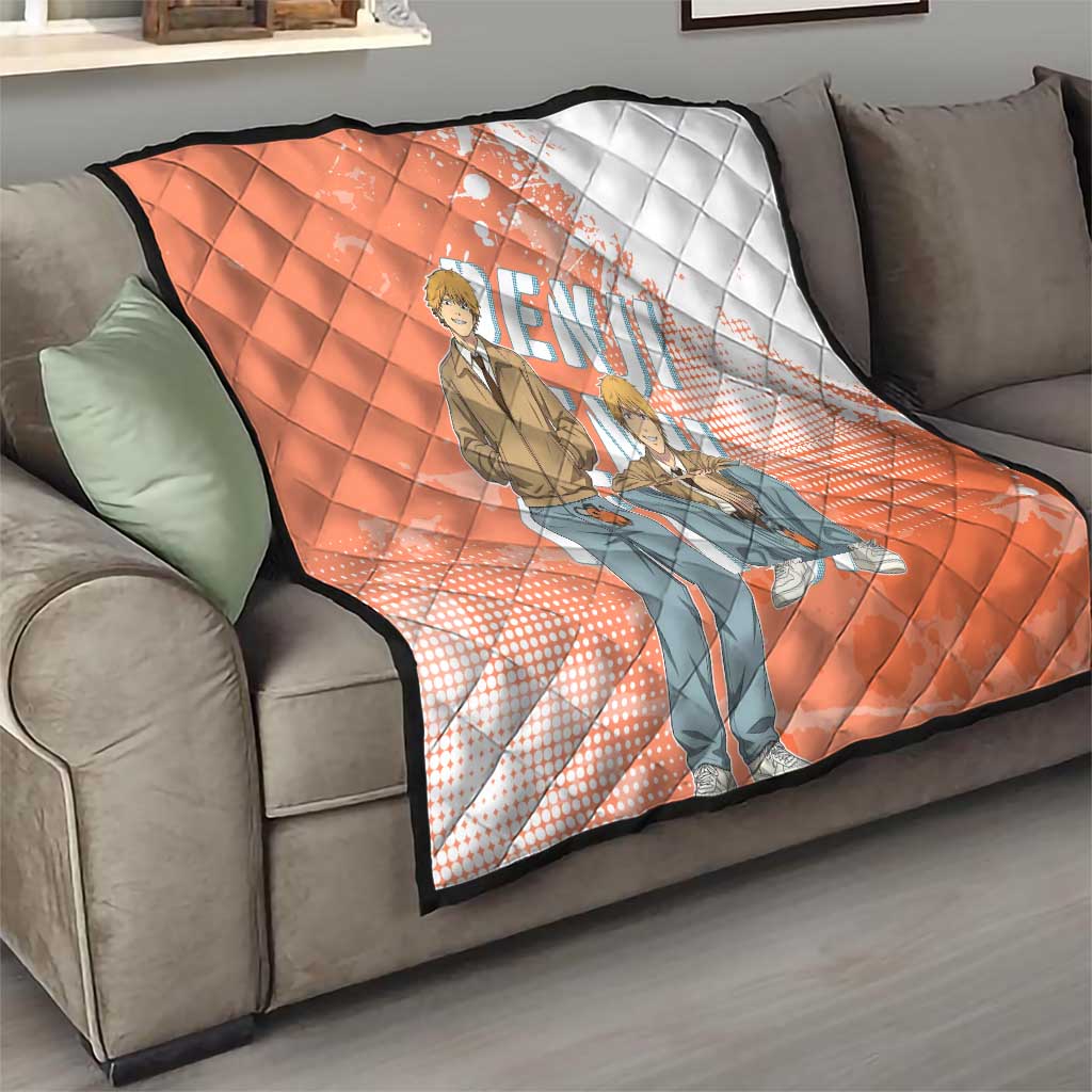 Denji Casual Chainsaw Man Quilt Retro Manga Grunge Style