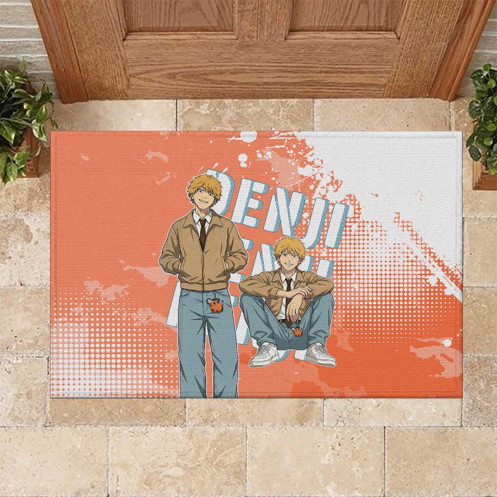 Denji Casual Chainsaw Man Rubber Doormat Retro Manga Grunge Style