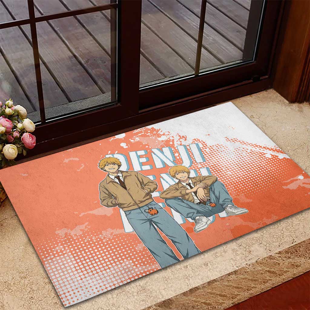 Denji Casual Chainsaw Man Rubber Doormat Retro Manga Grunge Style