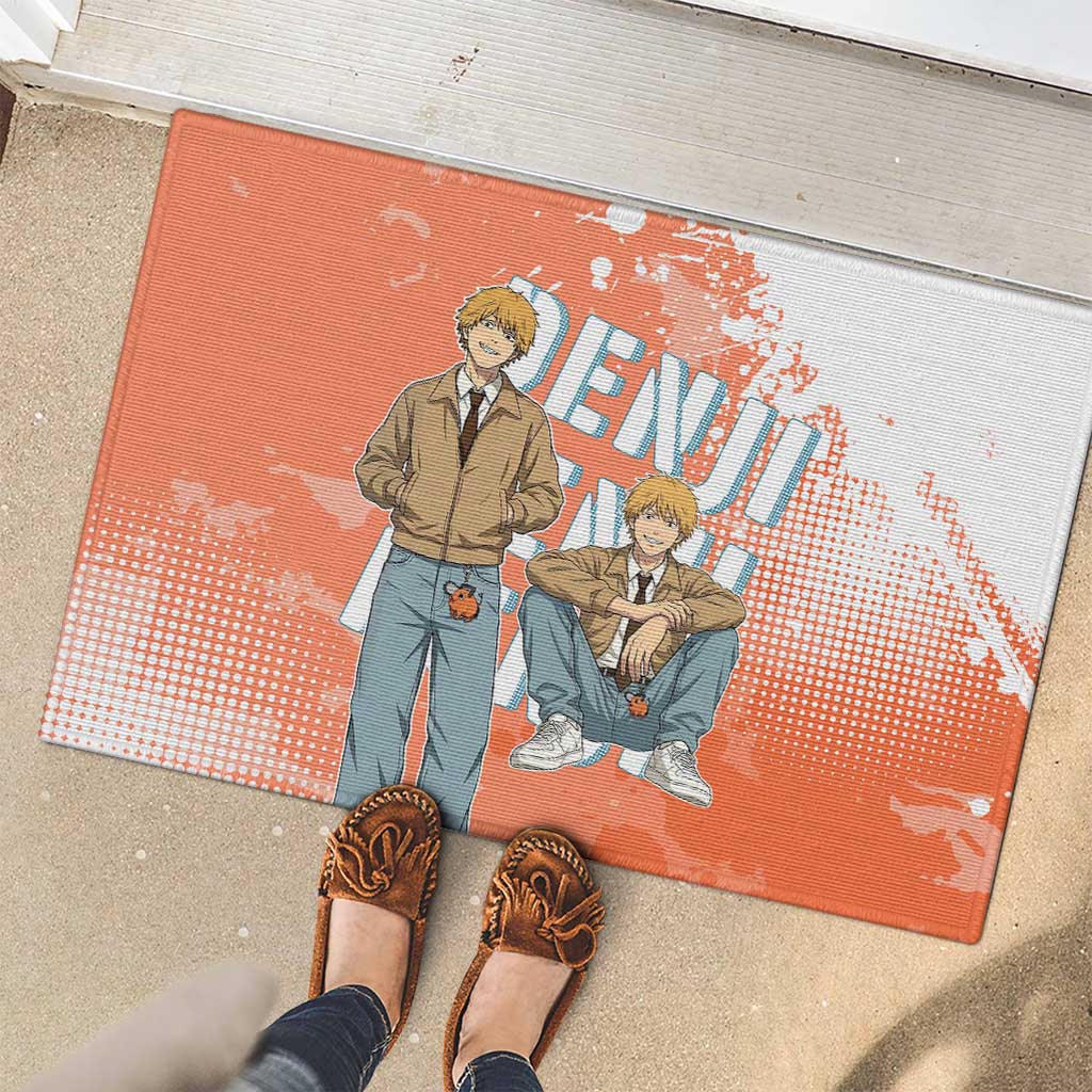 Denji Casual Chainsaw Man Rubber Doormat Retro Manga Grunge Style