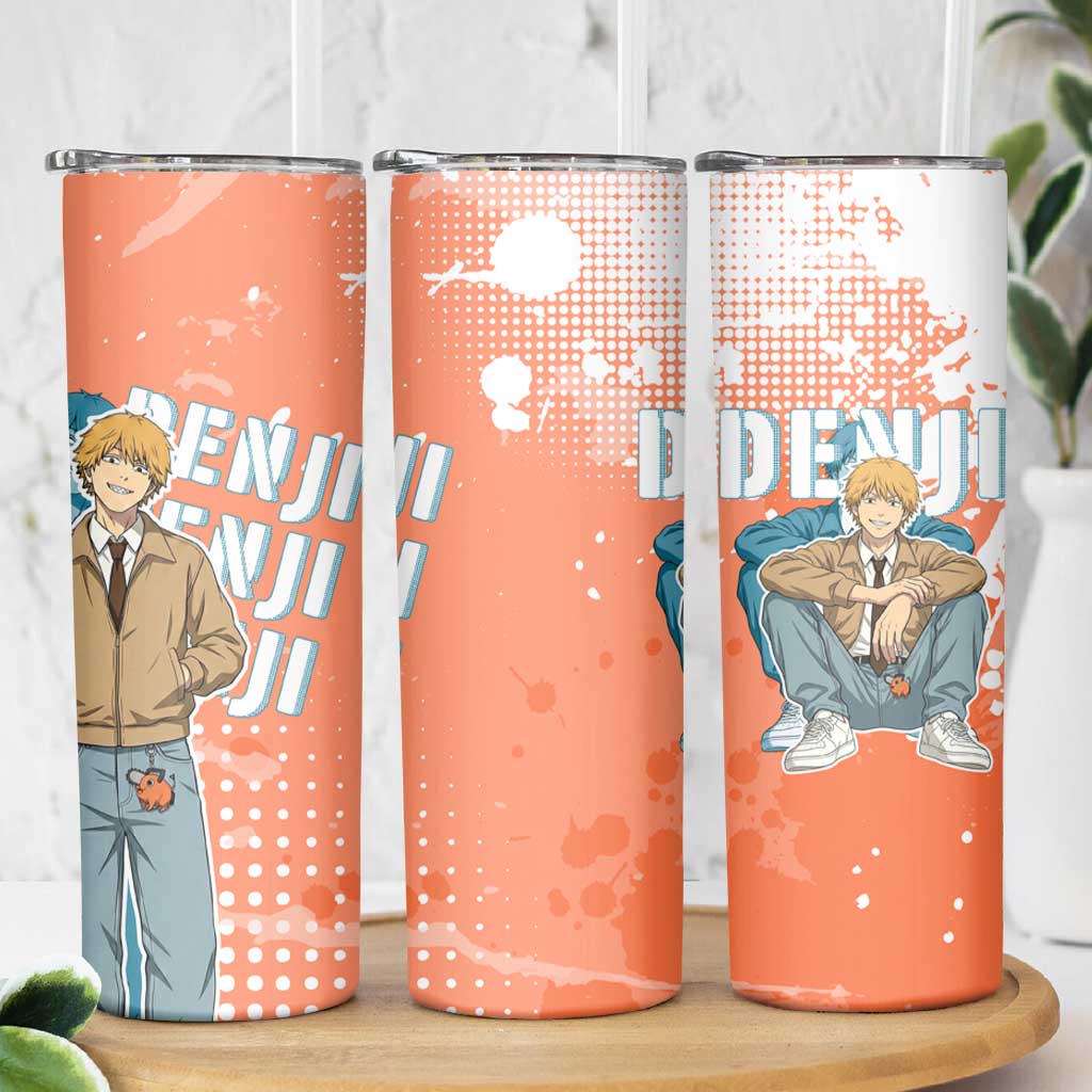 Denji Casual Chainsaw Man Skinny Tumbler Retro Manga Grunge Style
