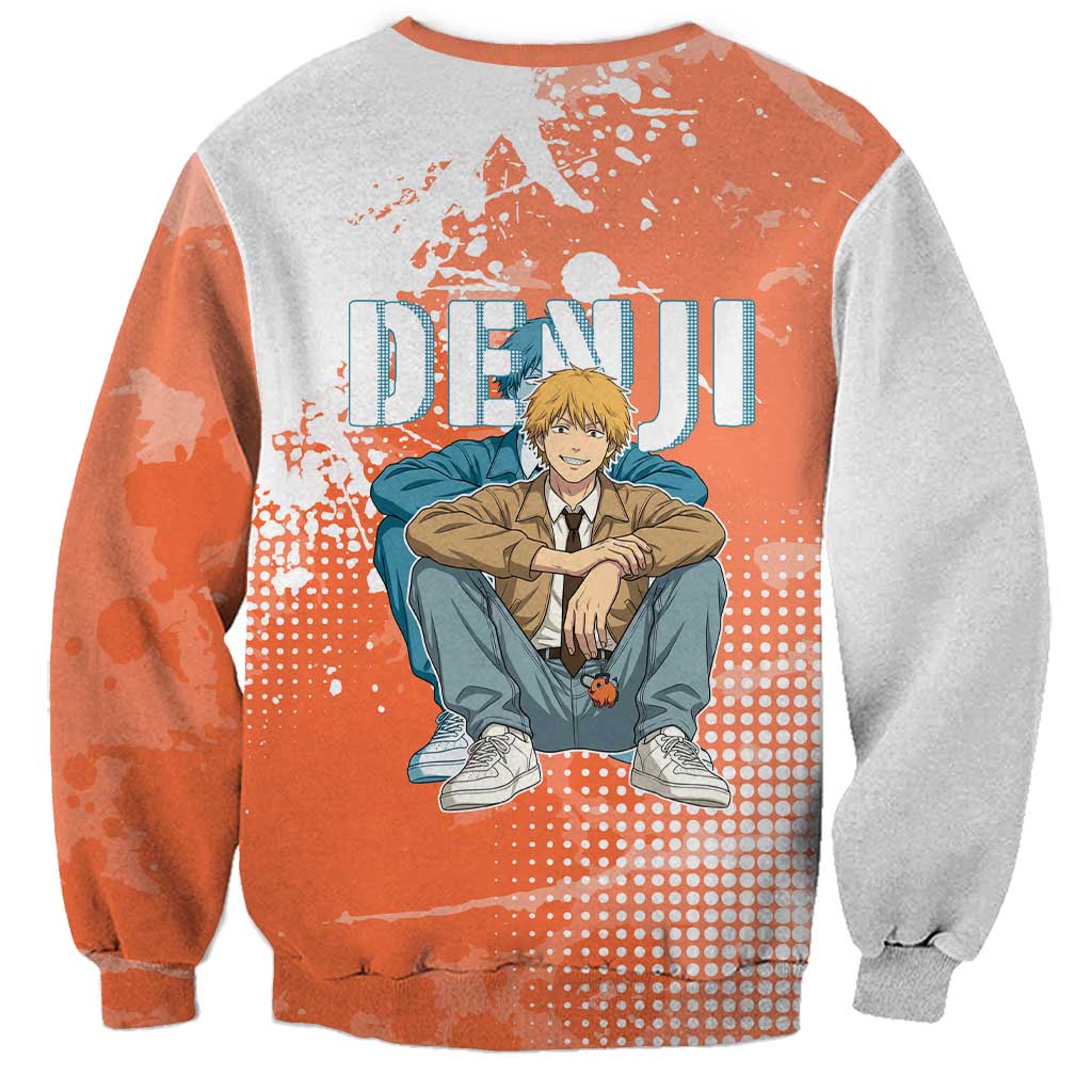 Denji Casual Chainsaw Man Sweatshirt Retro Manga Grunge Style