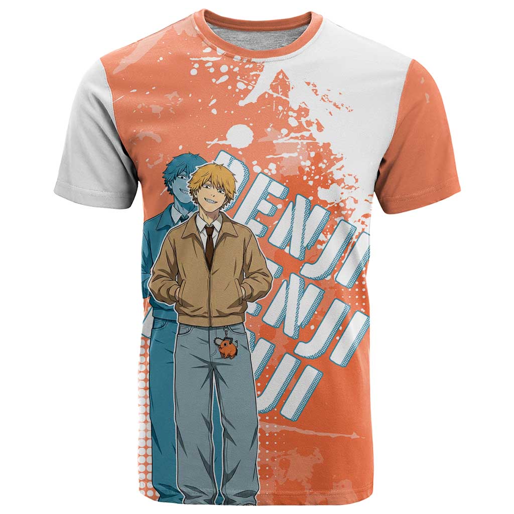 Denji Casual Chainsaw Man T Shirt Retro Manga Grunge Style