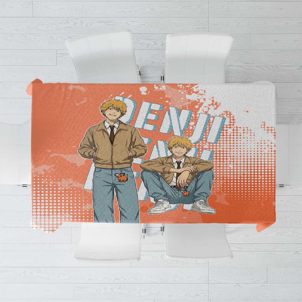 Denji Casual Chainsaw Man Tablecloth Retro Manga Grunge Style
