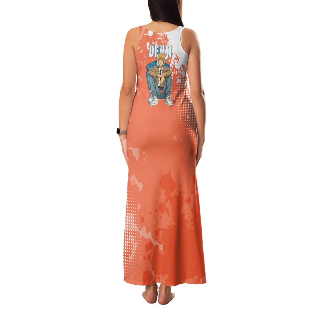 Denji Casual Chainsaw Man Tank Maxi Dress Retro Manga Grunge Style