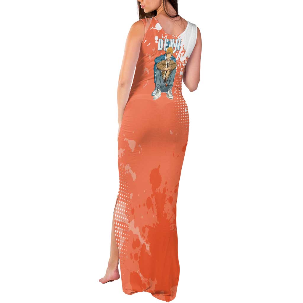 Denji Casual Chainsaw Man Tank Maxi Dress Retro Manga Grunge Style