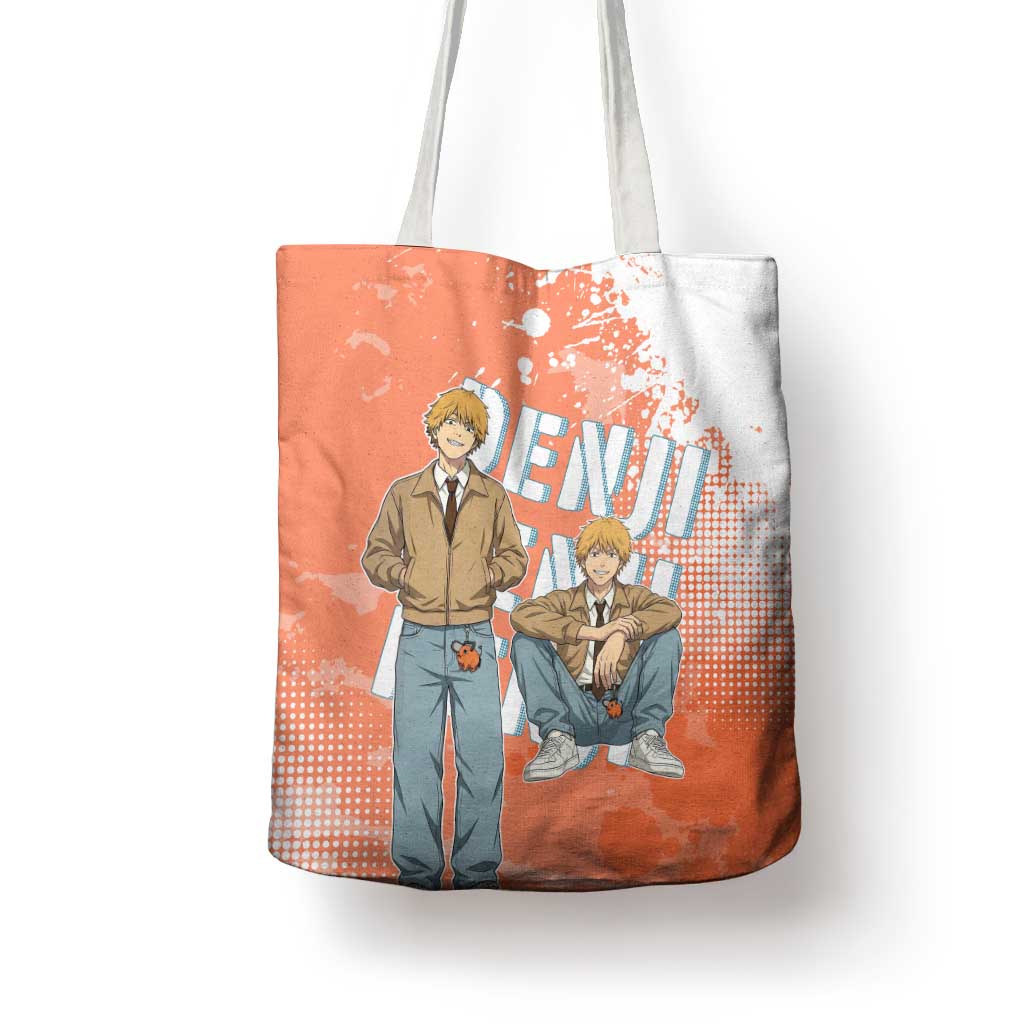 Denji Casual Chainsaw Man Tote Bag Retro Manga Grunge Style