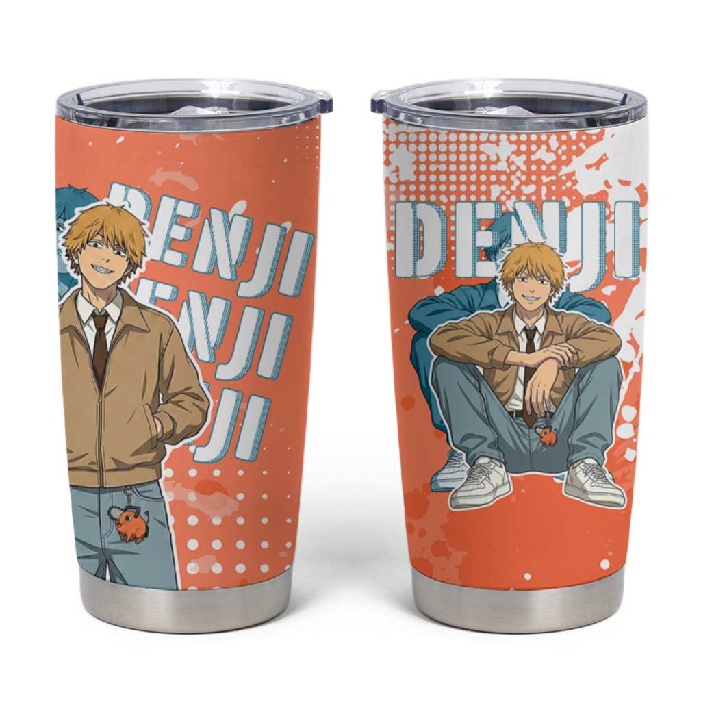 Denji Casual Chainsaw Man Tumbler Cup Retro Manga Grunge Style