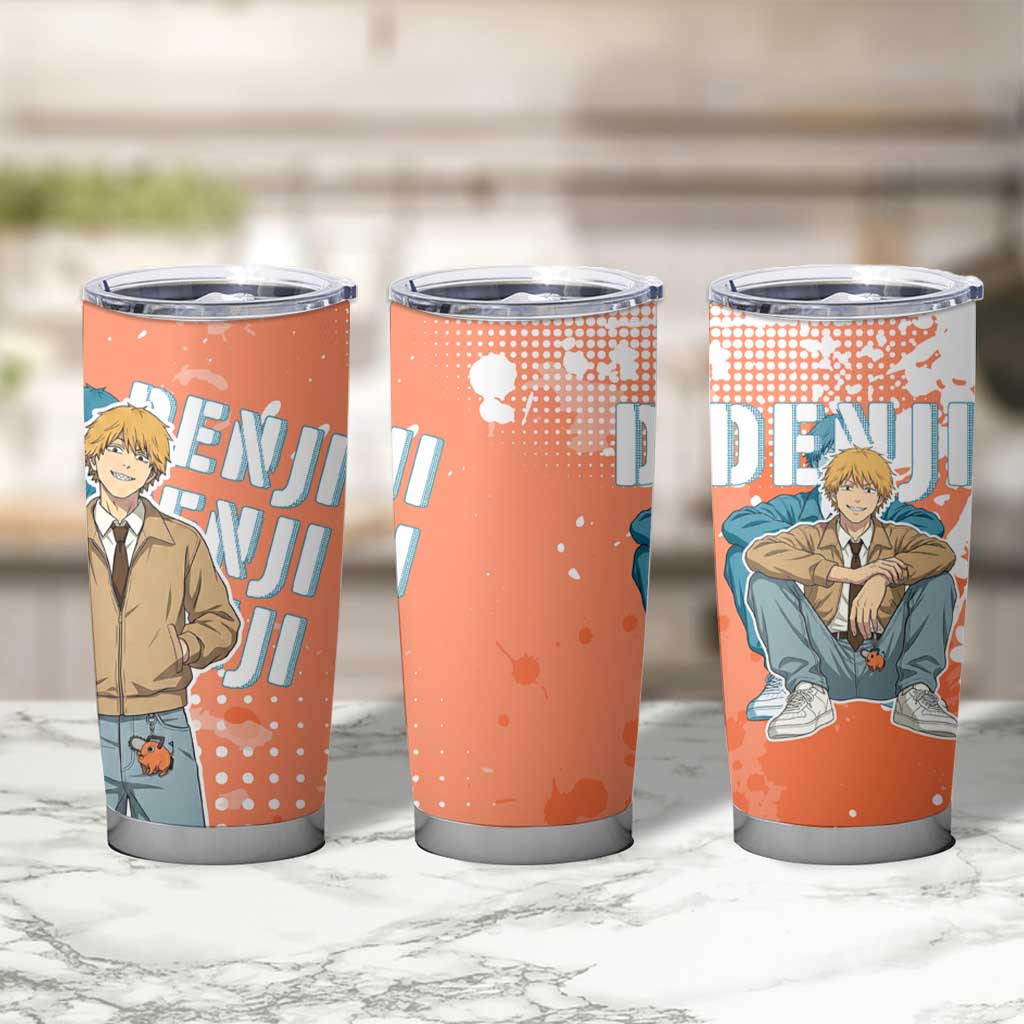Denji Casual Chainsaw Man Tumbler Cup Retro Manga Grunge Style