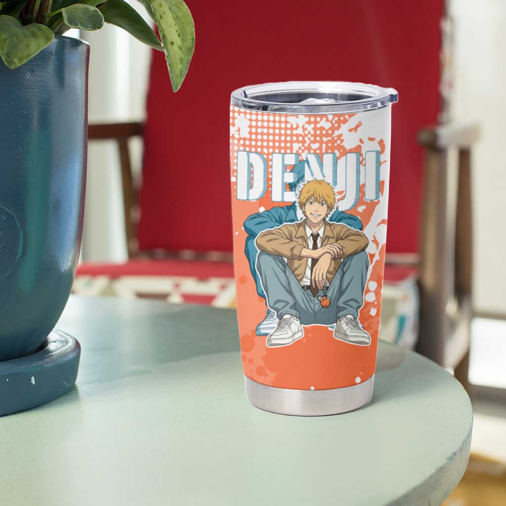 Denji Casual Chainsaw Man Tumbler Cup Retro Manga Grunge Style