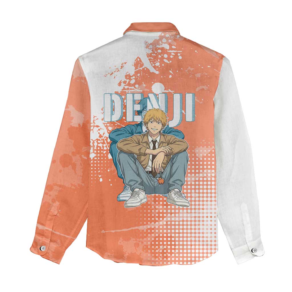 Denji Casual Chainsaw Man Women Casual Shirt Retro Manga Grunge Style