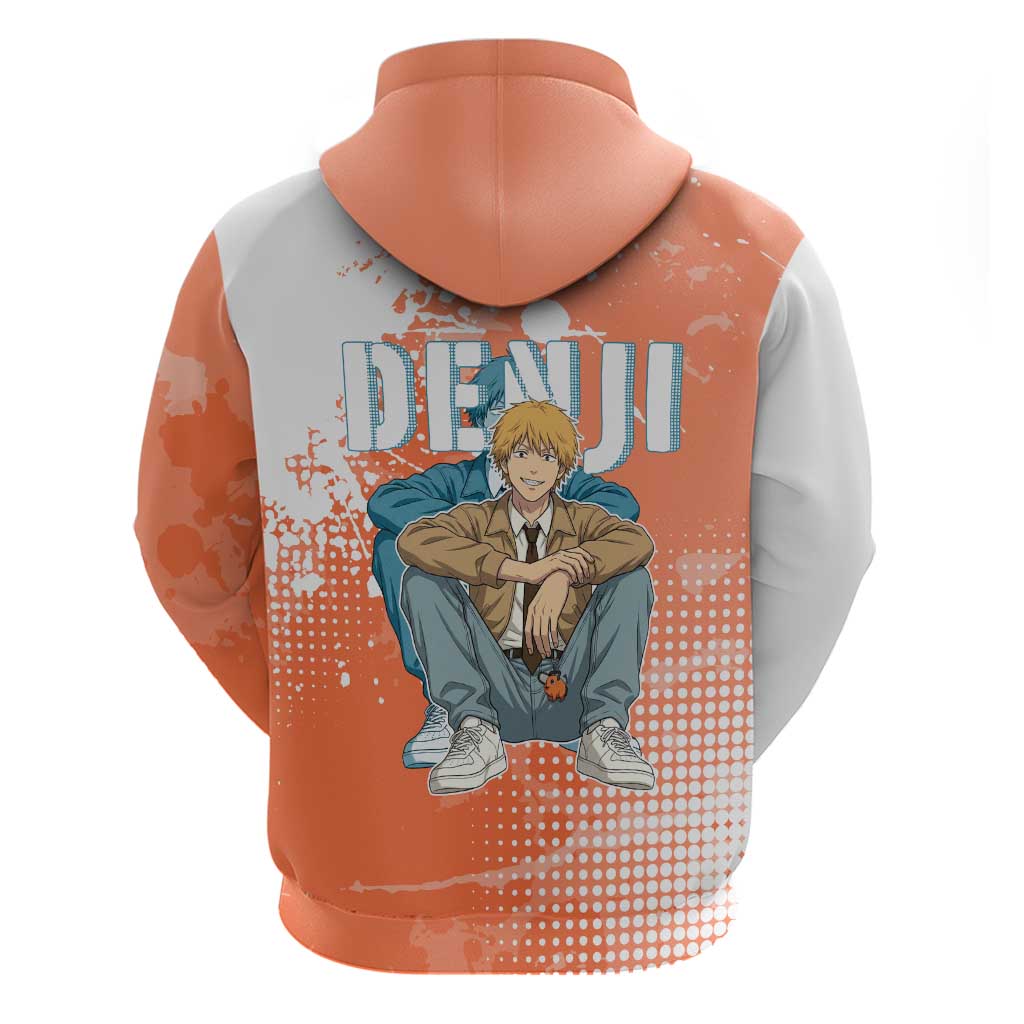 Denji Casual Chainsaw Man Zip Hoodie Retro Manga Grunge Style