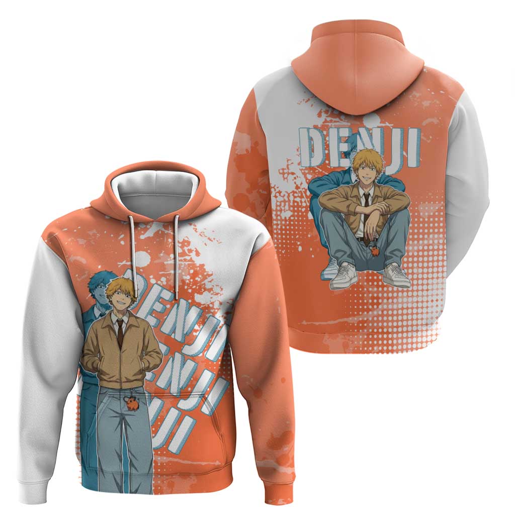 Denji Casual Chainsaw Man Zip Hoodie Retro Manga Grunge Style