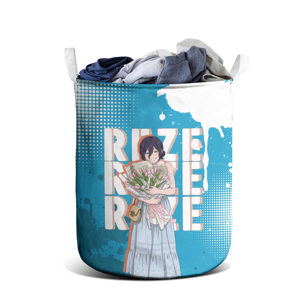 Reze Chainsaw Man Aesthetic Laundry Basket Soft Anime Grunge Style with Flowers