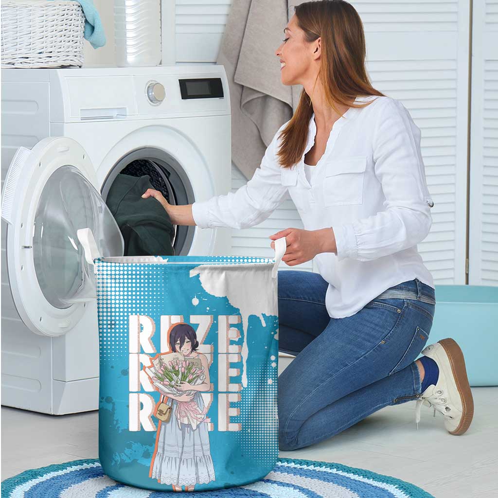 Reze Chainsaw Man Aesthetic Laundry Basket Soft Anime Grunge Style with Flowers
