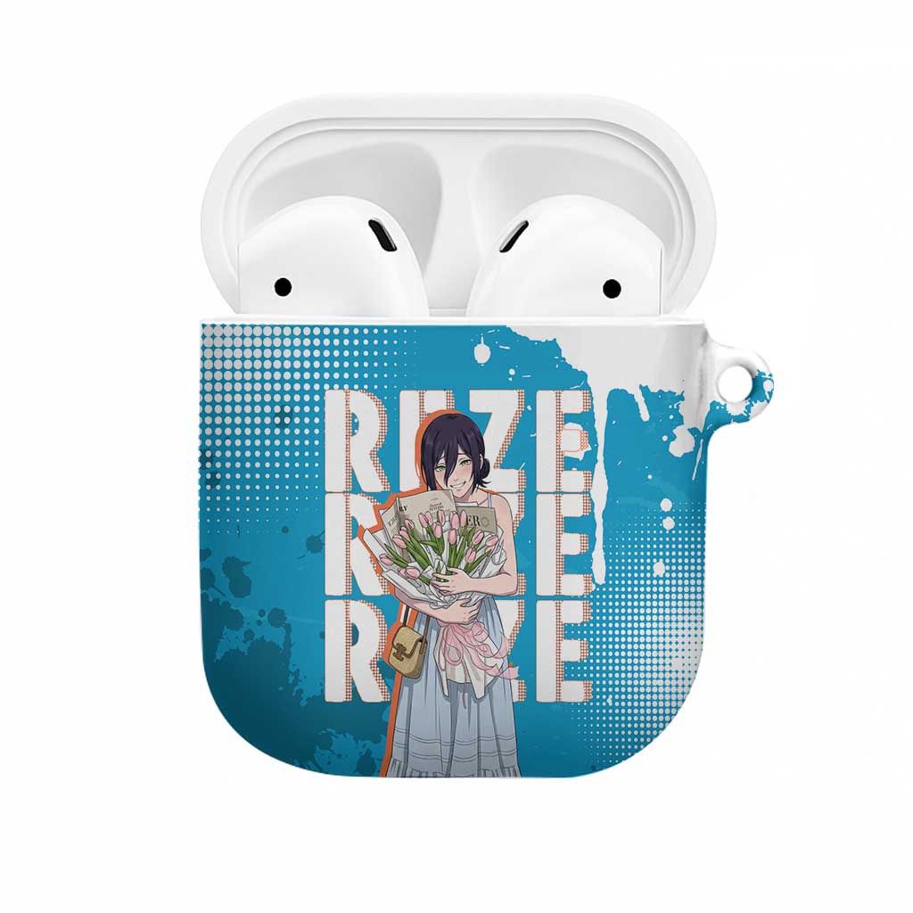 Reze Chainsaw Man Aesthetic AirPods Case Soft Anime Grunge Style with Flowers
