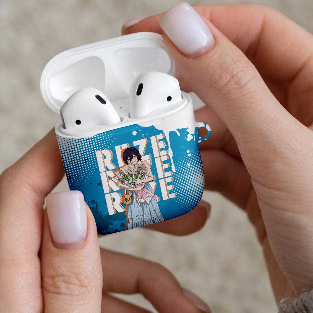 Reze Chainsaw Man Aesthetic AirPods Case Soft Anime Grunge Style with Flowers